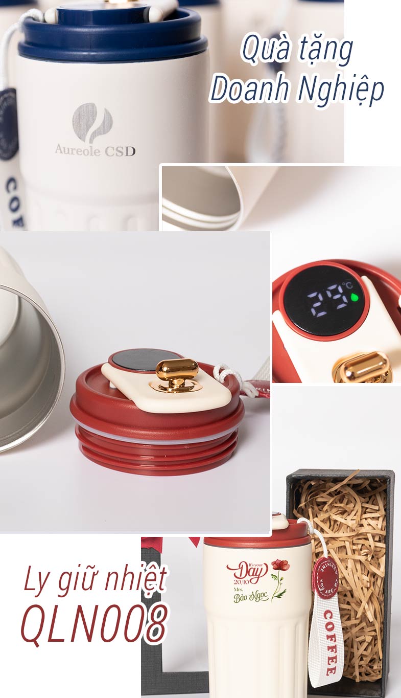 Ly giữ nhiệt QLN008 rất được ưa chuộng làm quà tặng doanh nghiệp