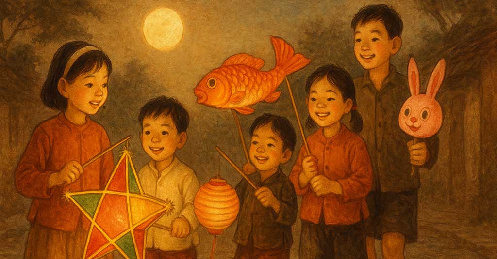 Trẻ em rước đèn trung thu