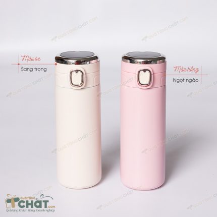 Ly giữ nhiệt có 2 màu tùy chọn: Be, Hồng