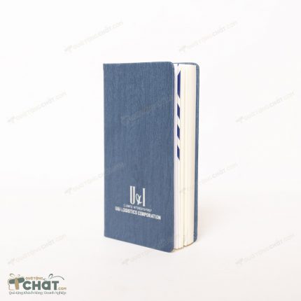 Sổ tay bìa da dán gáy A5, A6 in, dập logo QST003
